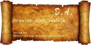 Drexler Ajándék névjegykártya